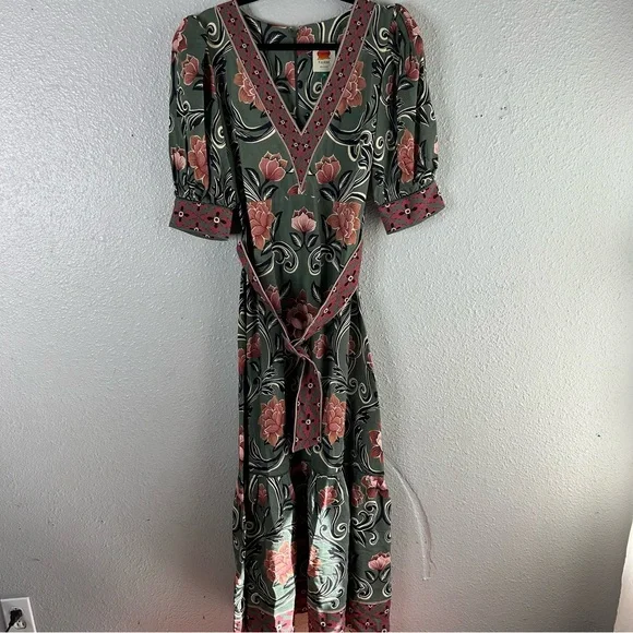 arabesque floral green maxi dress Liesel Maxi Dress